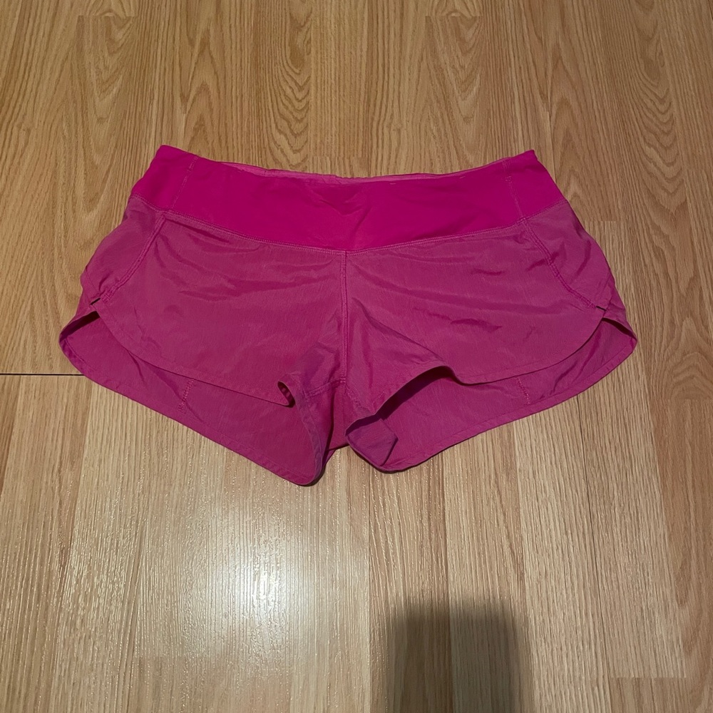 Pink lululemon shorts